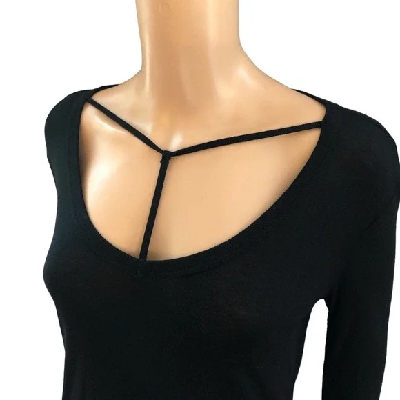 LNA Strappy Tshirt Long Sleeve Scoop Neck Lightweight - Picture 2 of 6